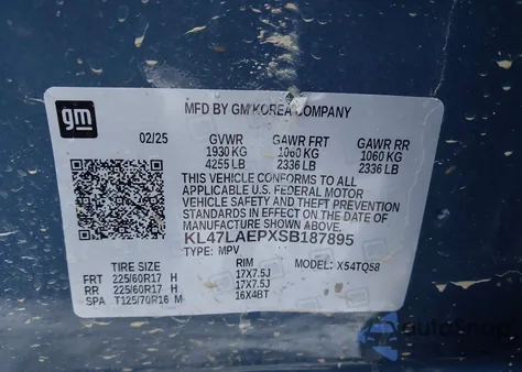 2025 Buick Envista Preferred Fwd from USA, damaged, VIN KL47LAEPXSB187895